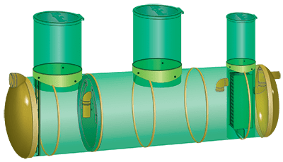 Двухкамерный пескоуловитель